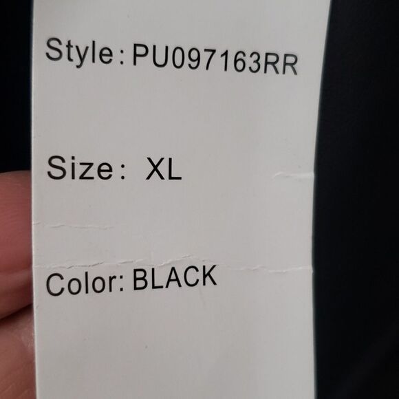 Slate & Willow Jacket Womens XL Black Leather Beaded Shoulder Leather Moto - Picture 4 of 12